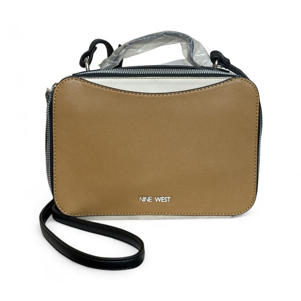 Nine West Nadette Mini Crossbody Dark Camel NWT